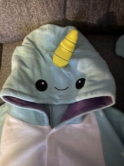 Unisex narwhal onesie costume