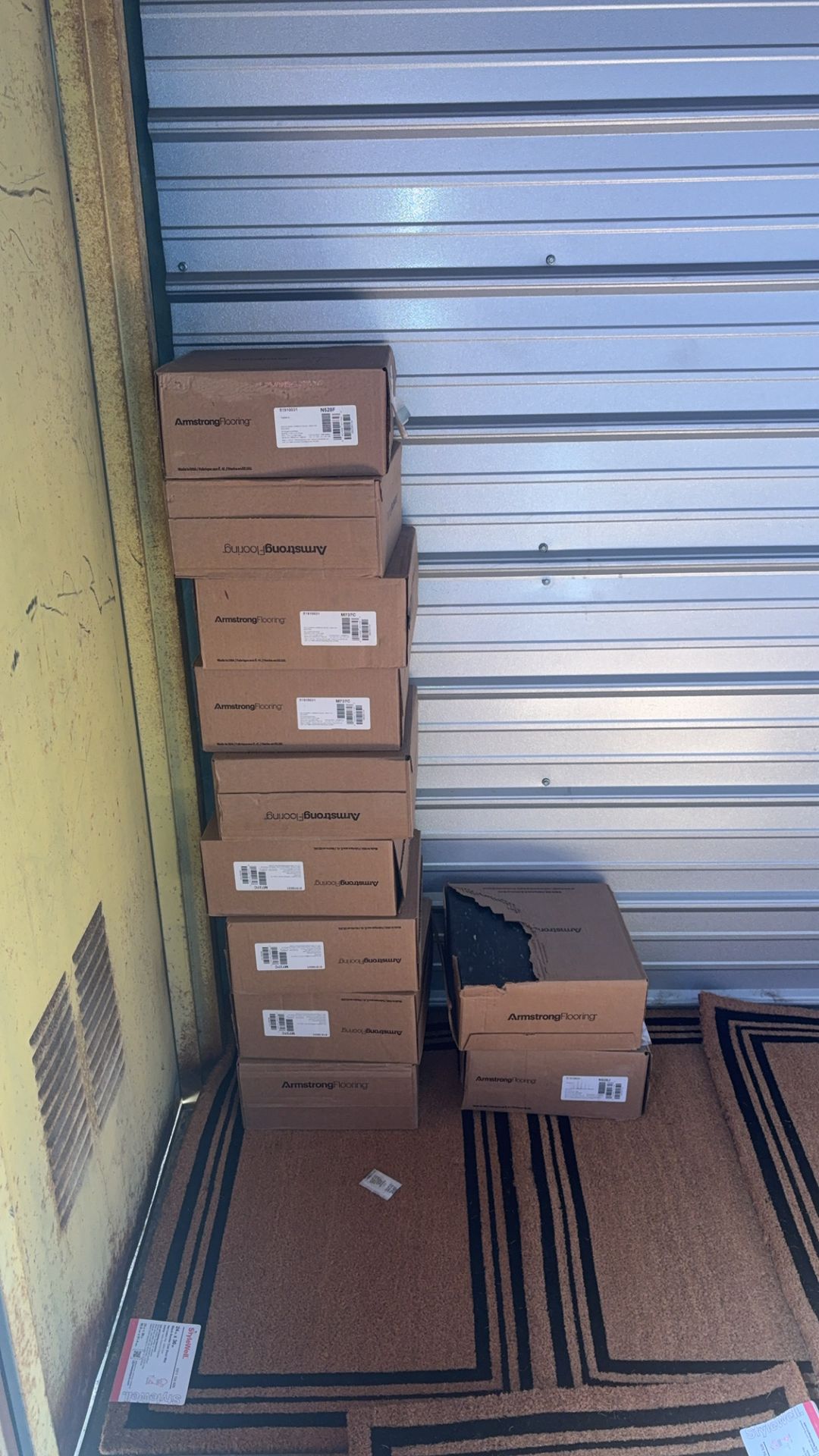 11 Boxes Armstrong VCT Black 12x12 Commercial Flooring – 495 sq ft – NEW