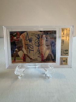 1998 Topps Stadium Club Derek Jeter, Scott Rolen #CS4 🔥Co-Signers Auto🔥