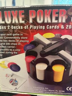 Excalibur Deluxe Poker Set with Chips and Cards