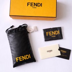 FENDI Roma Sunglasses Case Pouch Box Cleaning Cloth Authenticity Certificat Card