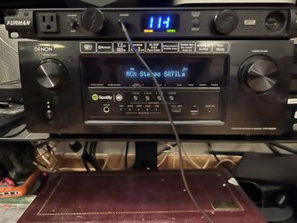 Denon Reciver With Two Mirage Speakers And center B&W