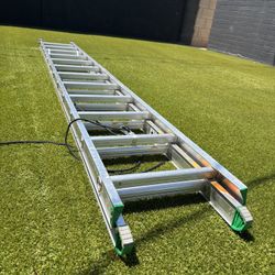 24 ft. Aluminum Extension Ladder (23 ft. Reach Height) with 225 Ib. Load Capacity 