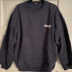 BALENCIAGA LOGO SWEATSHIRT NAVY SIZE M