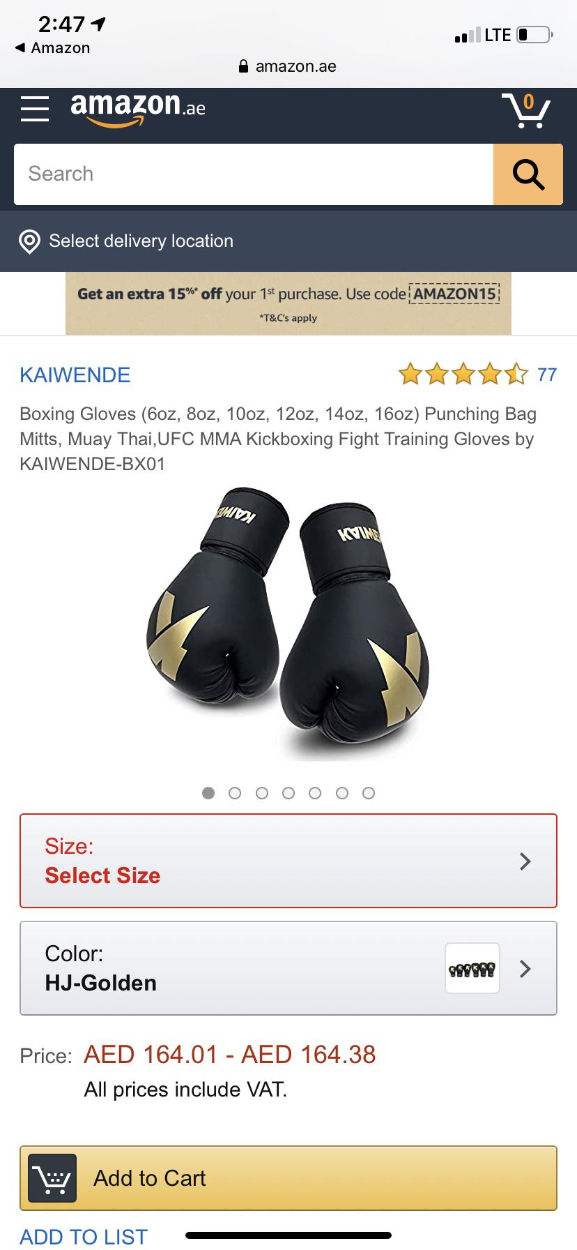 Kaiwende boxing gloves