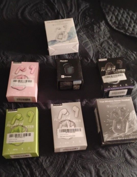 New Sealed Box BT Earbuds All devices Calls Or Music 7 For $55