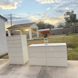 2 IKEA White Dressers 
