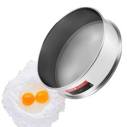 Flour Sieve Fine Mesh, 40 Mesh Flour Sifter, 304 Stainless Steel Fine Mesh Sifter Food-grade, Dia. 12.6" Fine Mesh Strainers for Baking, 5 Sizes Mesh 