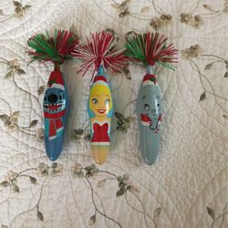 Disney Parks Limited Edition 3 Pen Set Holiday Dumbo Stitch Tinker Bell New
