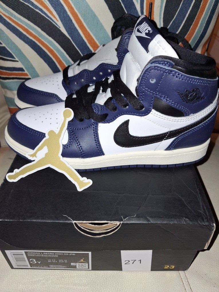 Jordan 1 Retro OG High Midnight Navy 3Y Nike Brand New
