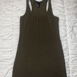 H&M Basic Mini Green Dress Size Small 