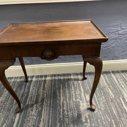 Antique Brandt End Table With Side Wings
