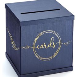 Blue & Gold Card Box