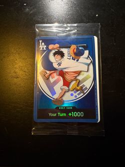 One Piece DON!! Card LA Dodgers Luffy Promo