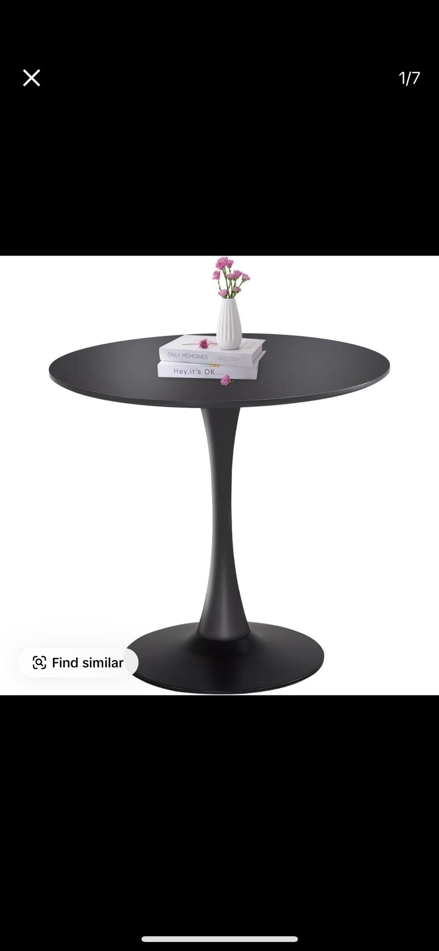 Round Dining Table (Black)