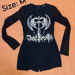 Black Graphic Romper