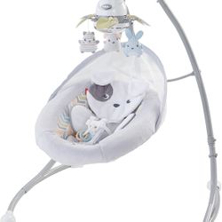 Fisher-Price Sweet Snugapuppy Swing, Dual Motion Baby Swing with Music, Sounds and Motorized Mobile