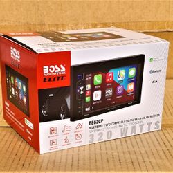 Boss Elite Double Din Touchscreen Car Stereo Bluetooth USB Apple Carplay Am Fm Radio BE62CP 🚨 No Credit Needed 🚨 Payment Options Available 🚨 