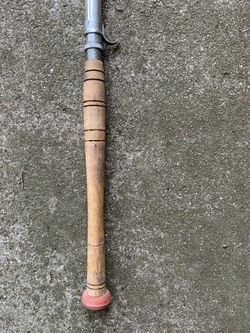 🎣 Vintage Fiberglass Fishing Rod – 6 1/2 ft – Wood Handle
