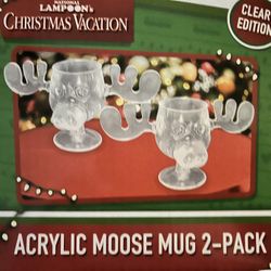 National lampoons Christmas vacation  acrylic  moose mug 2-pack.