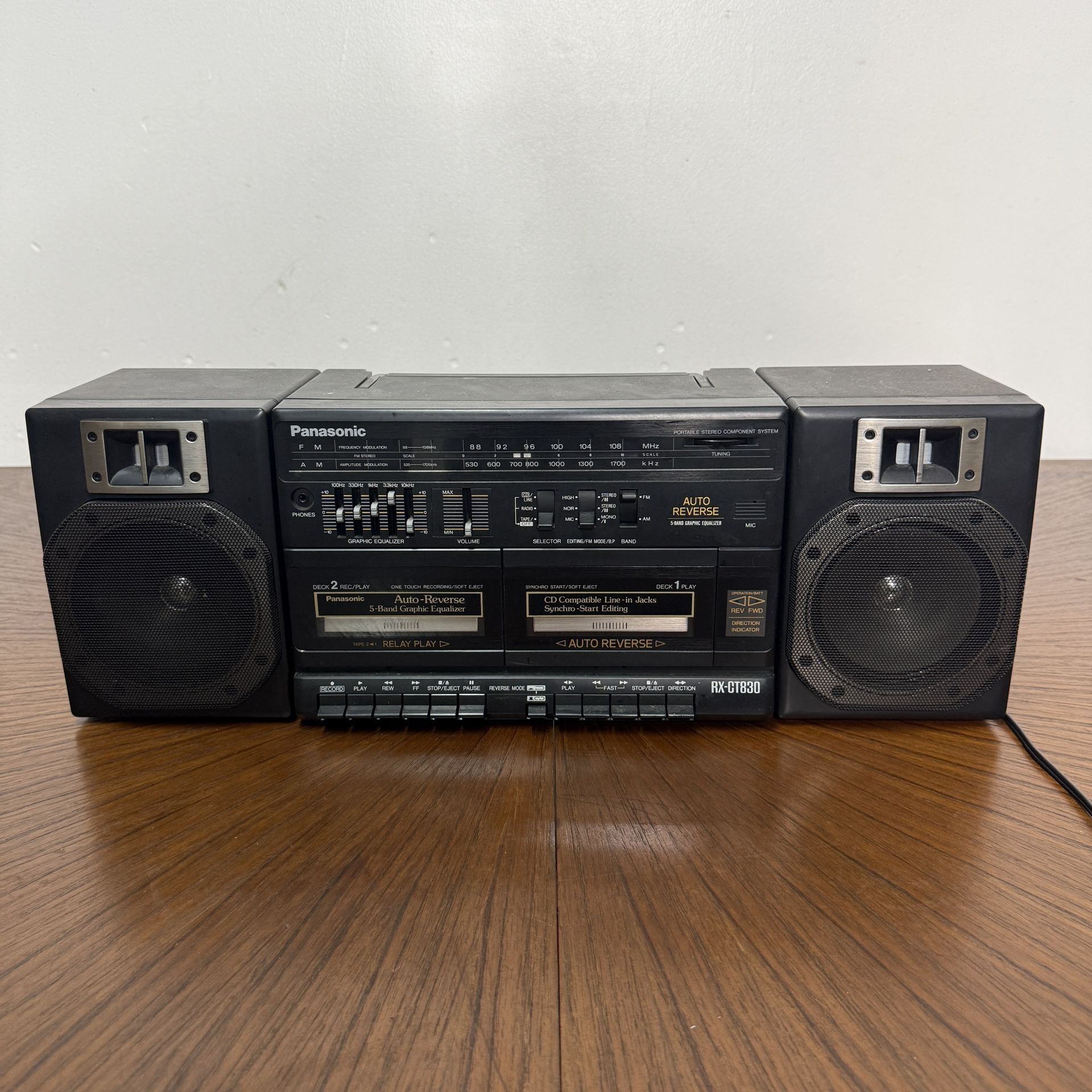 Panasonic Radio Dual Cassette Player Recorder