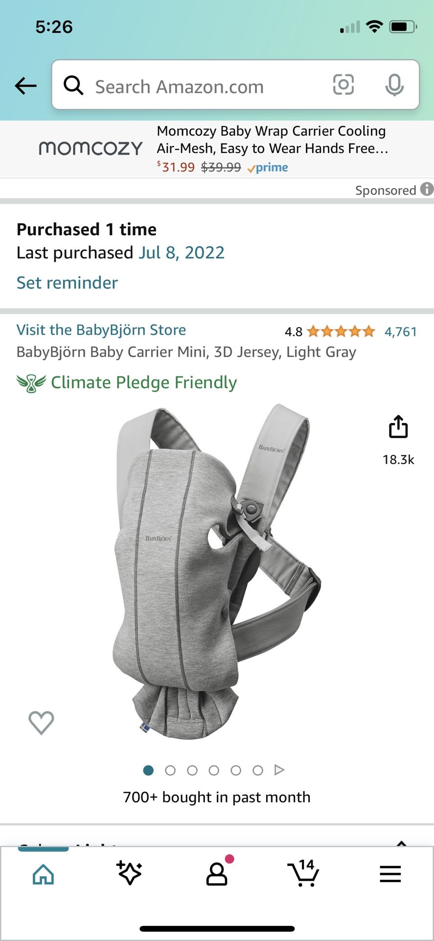 Baby Bijorn Carrier