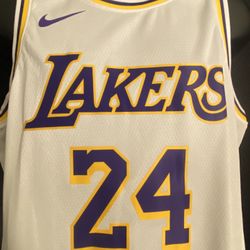 Youth 2023 2024 Los Angeles Lakers Kobe Bryant #24 Nike White