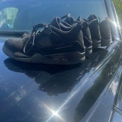 Two Pairs Of Black Cat 4s Pre-Owned Both Without Box!