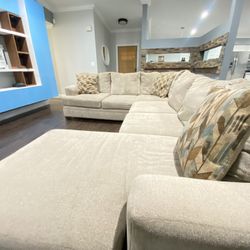 Sectional and Storage Ottoman 