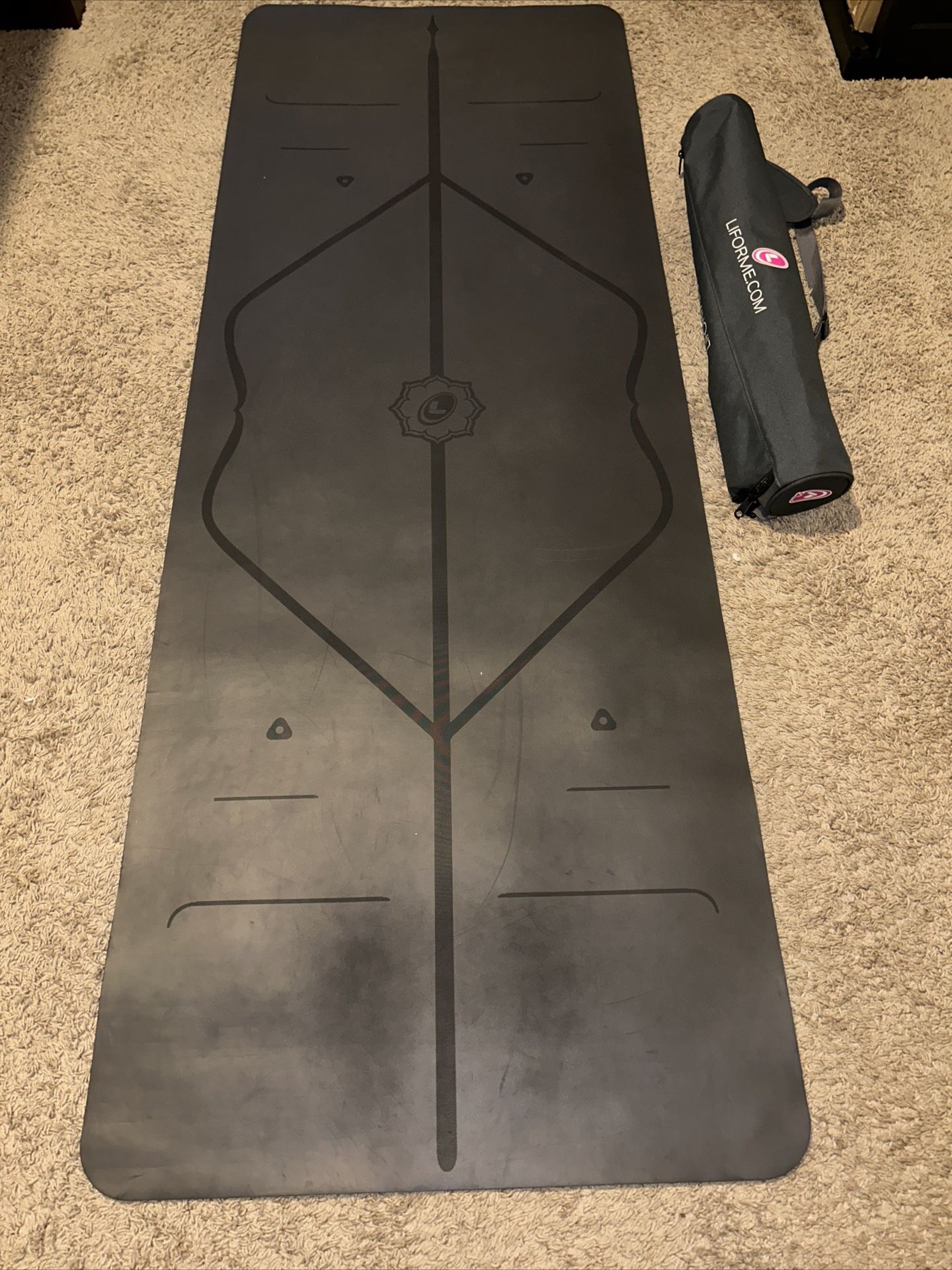 Blue/gray Liforme Yoga Mat With Alignment And Yoga Bag for Sale in Fort  Myers, FL - OfferUp