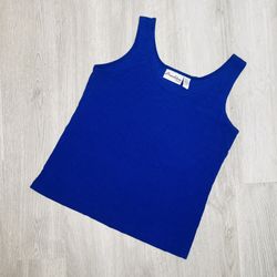Private Edition By Chicos Royal Blue Tank Top Soft Size 2  Sleeveless Shirt