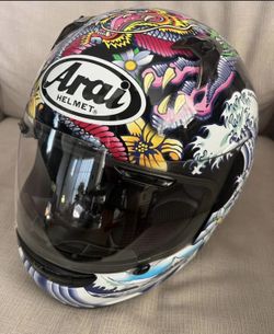 Arai Quantum-X Oriental Motorcycle Helmet Waves & Dragons $500
