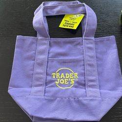 Trader Joe’s Mini Tote Purple Brand New