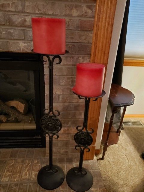 Cast Iron Candle Holders