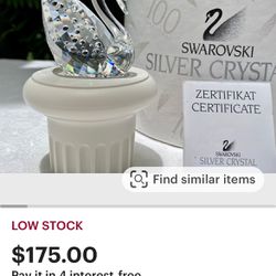 NWT 100 Year Old Swarovski Crystal Swan