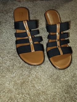 Italian shoe makers sandal for women black and brown