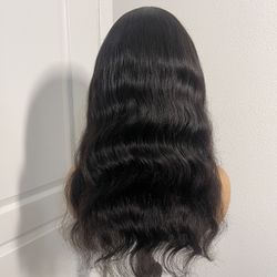 20” Body Wave Silk Base Silk Top Closure Wig with lace across front of closure