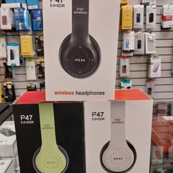 P47 (5.0+EDR) wireless headphones 🎧  color--(verde,Blanco,negro)