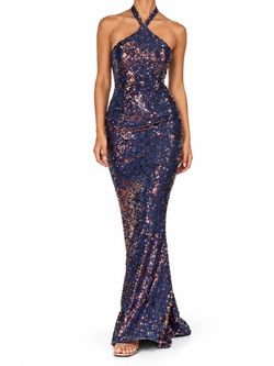 New Womenās Sequin Halter Neck Maxi Gown, M