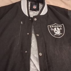 Raiders Leather.  Varsity Letterman Jacket 2x