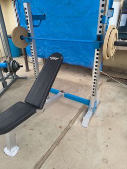 Fitness gear bench and squat rack combo
