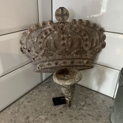 Crown Candle Holder $5