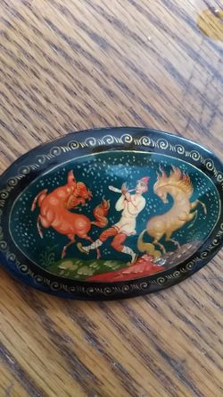 Russian Hand painted Fairytale Broach