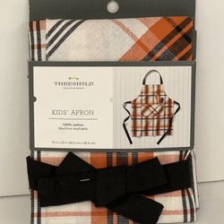 Cotton Plaid Kids’ Apron 