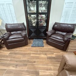 2 Reclining Leather Chairs