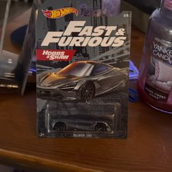 Hot Wheels Fast & Furious McLaren 720S Metallic Gray Hobbs & Shaw Read