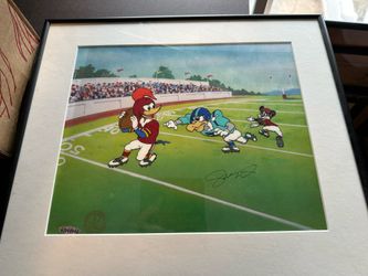 First And 10 Joe Montana Signed Cel