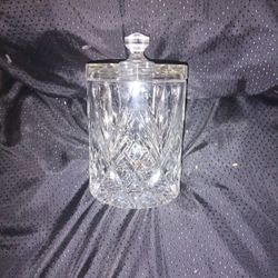 Vintage Crystal Ice Bucket Cookie Jar 