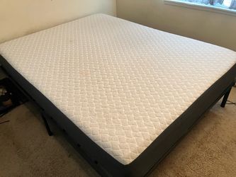 Queen Size Mattress + Metal Bed Frame