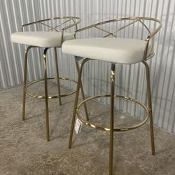 Charlotte Glam 31" Barstools – Set of 2 ✨